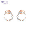 MEMORA诗普琳爱的花环玫瑰18K金钻石月亮耳饰DE054601 商品缩略图0