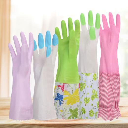 熊诺 鲨鱼油厨房清洁手套 橡胶单层1双均码（颜色随机）ZMXNSYST 商品图4