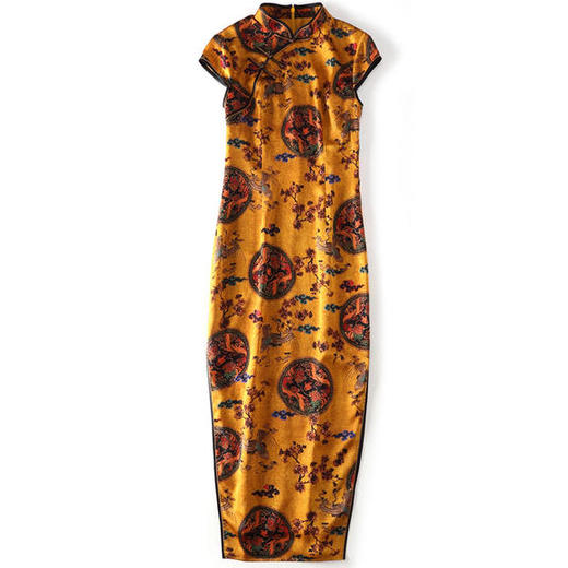 XZY-QF-190420新款中国风气质立领旗袍裙 商品图4