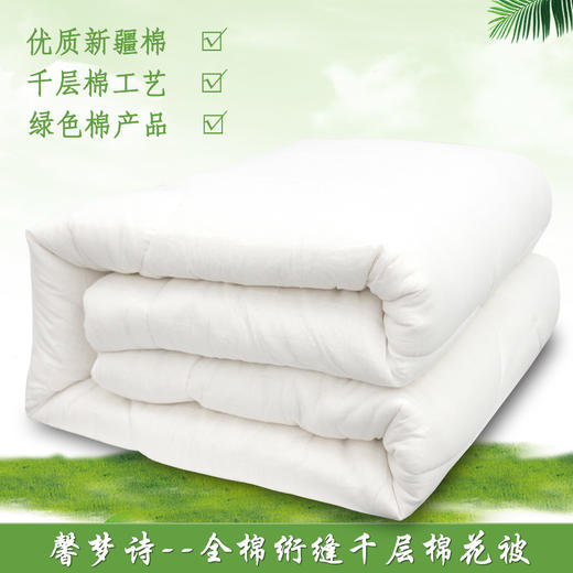 （电商）宝龙纺织千层棉绗缝被2.0*2.3M 4.1-4.5斤/床（厂家直发） 商品图1