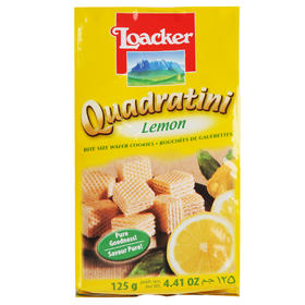 莱家柠檬味粒粒威化饼干125g