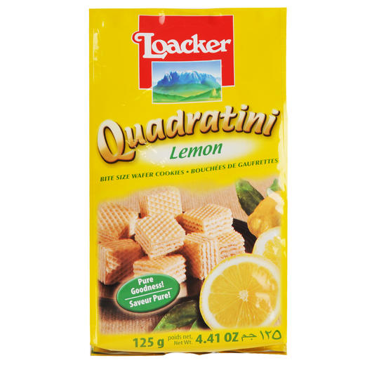 莱家柠檬味粒粒威化饼干125g 商品图0