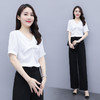 WZNH-XYFS6876夏装新款纯色百搭短袖V领气质白衬衫 商品缩略图3