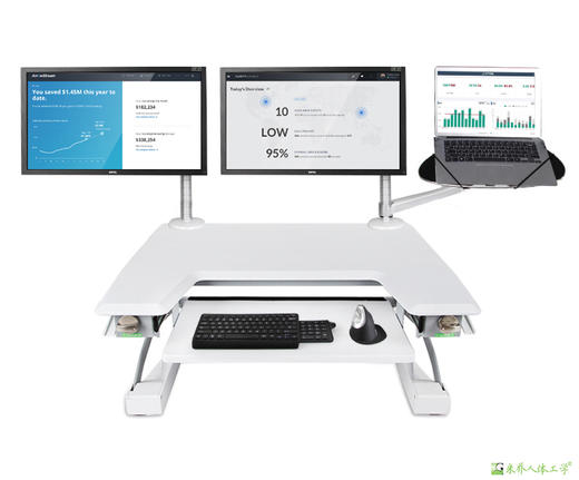 【SmartDesk-890mm桌上桌】-老师专属链接-米乔人体工学升降桌上桌 纯机械结构 手动 轻便设计 安全 无需安装 即拆即用 商品图14