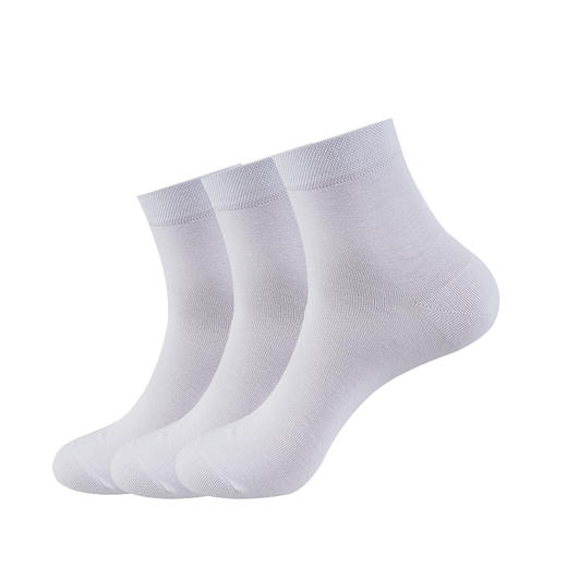 白袜子 · 纯白 · 竹纤维商务袜 / 棉袜 / 船袜（3双） 商品图1