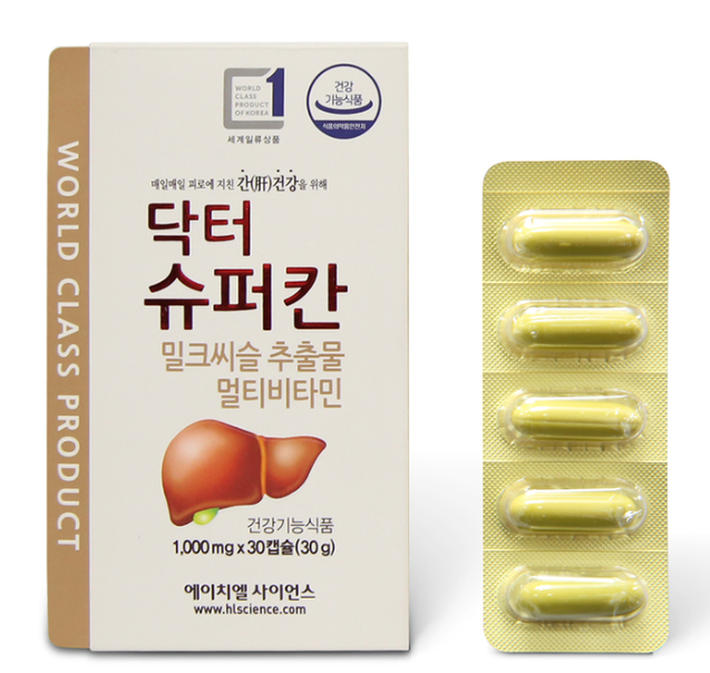 韩国Dr. SuperKhan 保肝护肝营养 1000mg x 30粒 x2瓶 #631724JPY带授权招加盟代理