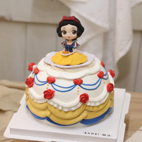 白雪公主弧形复古裱花蛋糕