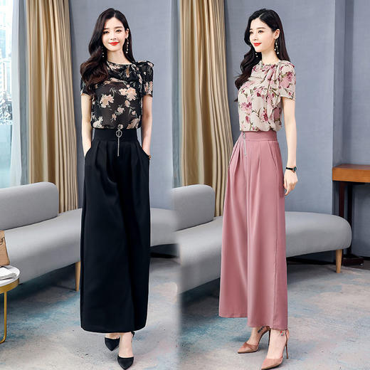 WZNH-BS2030潮流舒适时尚2020年夏季宽松休闲气质短袖两件套装 商品图3