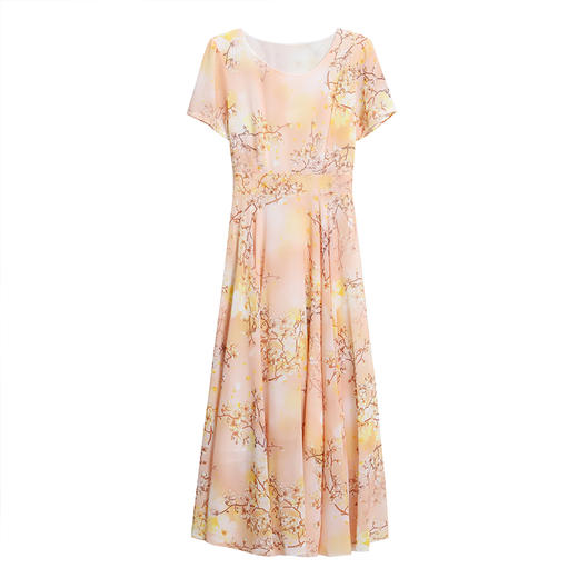 WZNH-XYFS6865夏装新款雪纺印花长款修身女很仙的气质连衣裙度假碎花长裙 商品图2