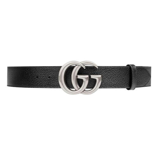 【一】GUCCI 古驰  双G带扣皮革那男士腰带 黑色 406831 DJ20N 1000 商品图0