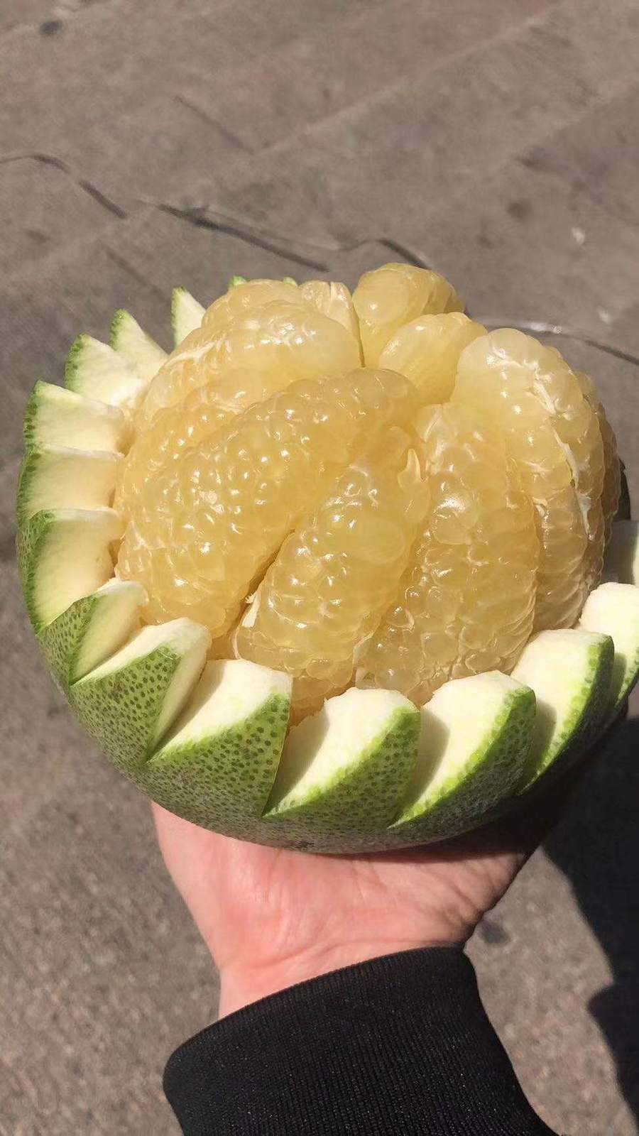 泰国青柚泰国白蜜柚图片顺悦柚子粒越南金柚大