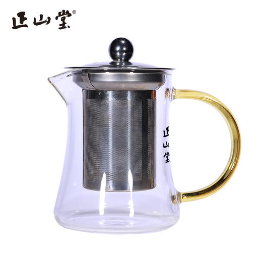 正山堂君子泡茶壶 高硼硅玻璃304不锈钢350ml 茶具 商品图0