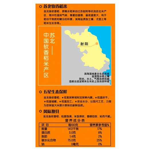 金龙鱼 软香稻大米5kg 绵软香醇10斤 江南味道 苏北大米5千克 商品图2