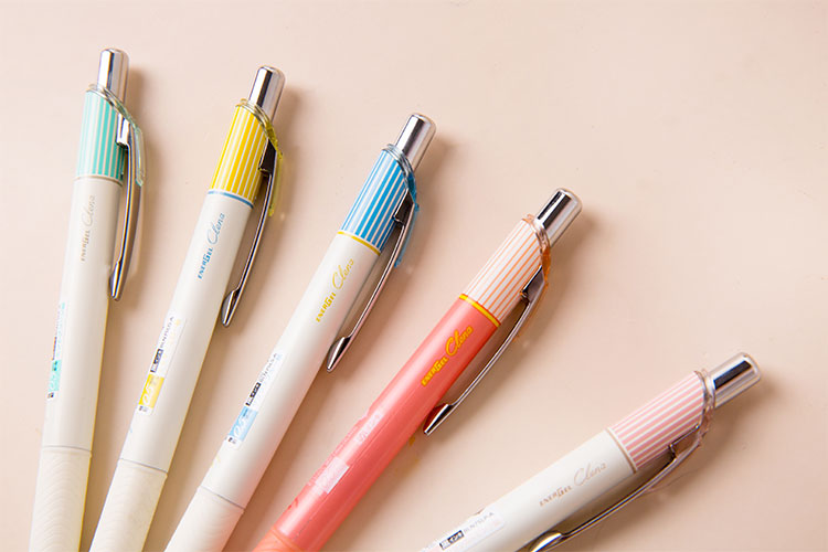 日本文具pentel派通中性笔bln75限定彩色速干顺滑和风植物学生用