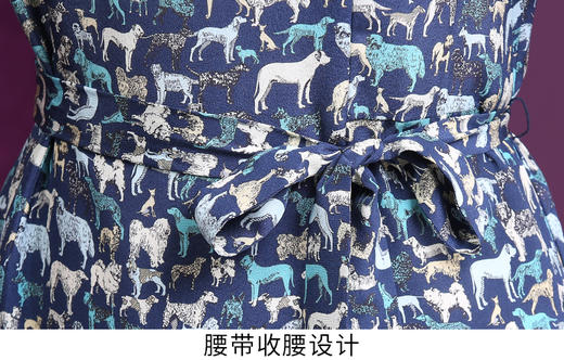 WXY-M013新款夏短袖圆领大码桑蚕丝沙滩裙子 商品图5