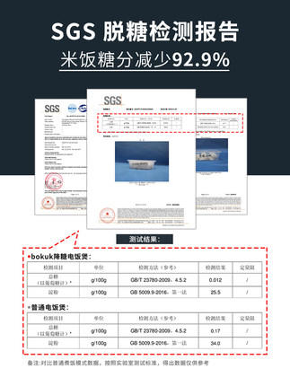 韩国bokuk伯可福脱糖电饭煲低糖家用全自动2L养生迷你小型降糖锅 商品图2