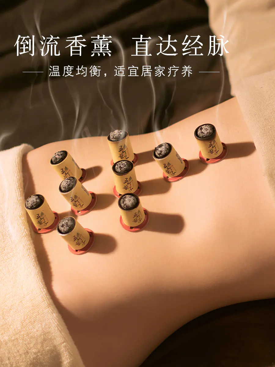 【艾绒灸】五个叶子时珍艾绒灸肩颈通络艾灸男女通用蕲艾灸温灸穴位灸