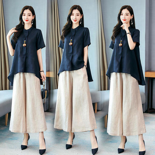 L-RMQ3188夏季新款简约休闲两件套装 商品图3