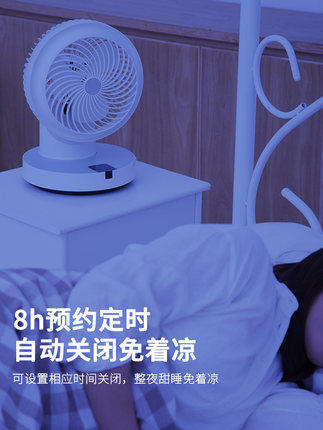 日本Sezze西哲电风扇空气循环扇家用台式涡轮遥控头静音落地扇648 商品图3