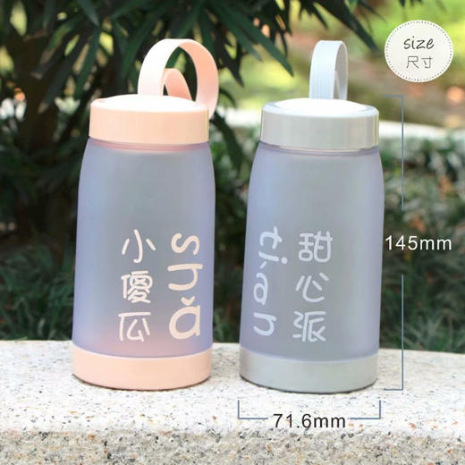 呆萌可爱密封防漏小巧便携可手提带茶隔泡果味杯子320ML/JJ20906 商品图2