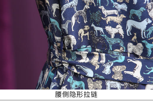 WXY-M013新款夏短袖圆领大码桑蚕丝沙滩裙子 商品图4