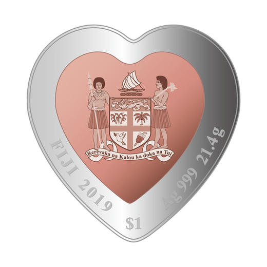 【心形币】2019年爱情系列-心形双金属纪念银币 商品图2