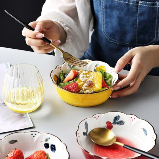 【居家日用】*创意可爱柠檬小碗家用网红水果沙拉碗陶瓷餐具甜品碗早餐碗麦片碗 商品图2