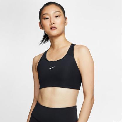 Nike耐克SWOOSH BRA女子中强度支撑一片式衬垫运动内衣 BV3637-010 商品图0