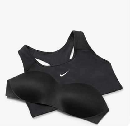 Nike耐克SWOOSH BRA女子中强度支撑一片式衬垫运动内衣 BV3637-010 商品图3