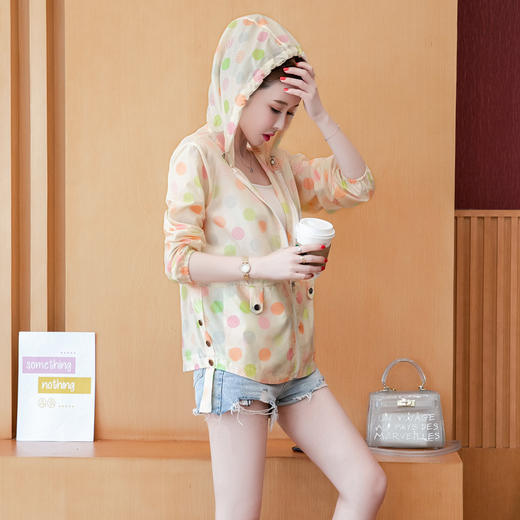 MQ-1269-029夏季新款ins潮带帽印花长袖薄款防晒衣YY 商品图3