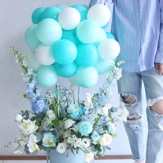 《水晶之恋》大号蓝色系气球抱抱桶 商品图1