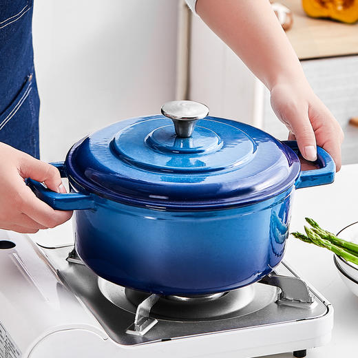 25德国cs铸铁珐琅汤锅炖锅煲汤锅不易粘锅少油烟 家庭电磁炉煤气灶