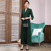 DLQ-A2111法式复古绿色收腰显瘦轻熟风连衣裙 商品缩略图0