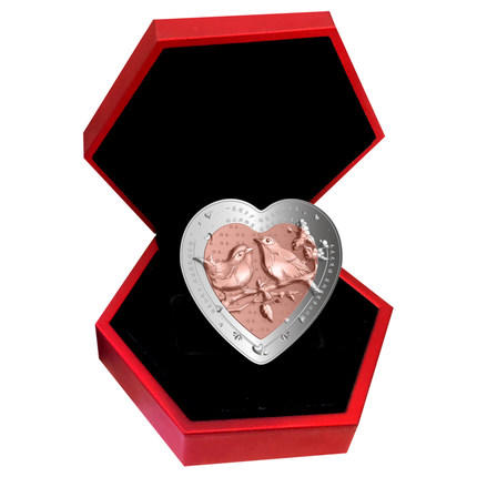 【心形币】2019年爱情系列-心形双金属纪念银币 商品图4