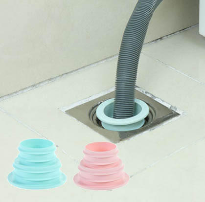 熊诺 加长厨房下水道密封圈管道防臭密封塞洗衣4支装 (颜色随机)ZMXLFCMFS4 商品图2