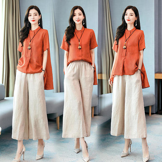 L-RMQ3188夏季新款简约休闲两件套装 商品图2