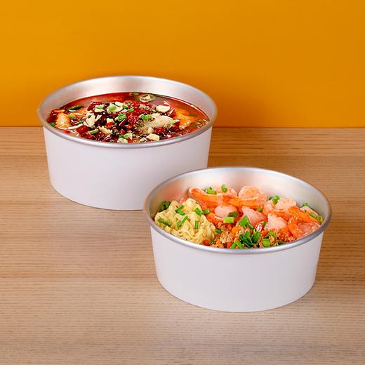 喇叭花 一次性锡箔纸碗加厚餐盒金箔一次性纸碗圆形锡纸碗外卖打包盒铝膜 商品图13