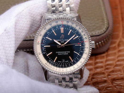 TF百年灵航空计时新款41mm，搭载打磨洗花机2824，精钢表带，密底，自动机械机芯，男士腕表 商品图0