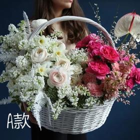 大气优雅手提花篮