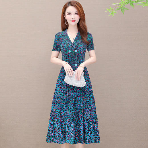 YWE-QS8008新品阔太太气质高贵波点连衣裙 商品图0