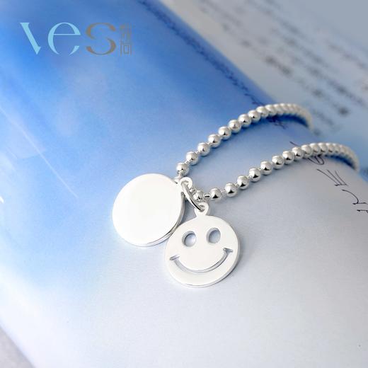 【儿童礼物定制款】笑脸双层银990项链 商品图1