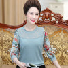 QY-2012新款印花春夏女式针织衫妈妈上衣 商品缩略图0