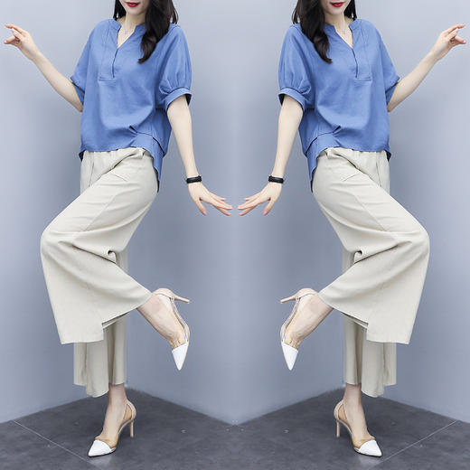 WZNH-7378潮流个性气质休闲短袖时尚两件套装 商品图0