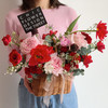 花艺 馨悦红色系花篮 商品缩略图1