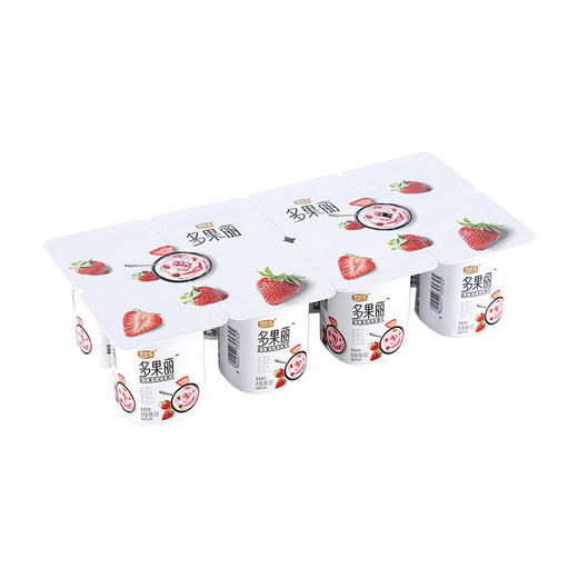 君乐宝多果丽草莓果粒酸奶90克*8杯 商品图3