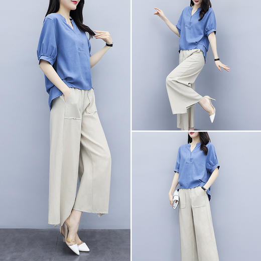 WZNH-7378潮流个性气质休闲短袖时尚两件套装 商品图3