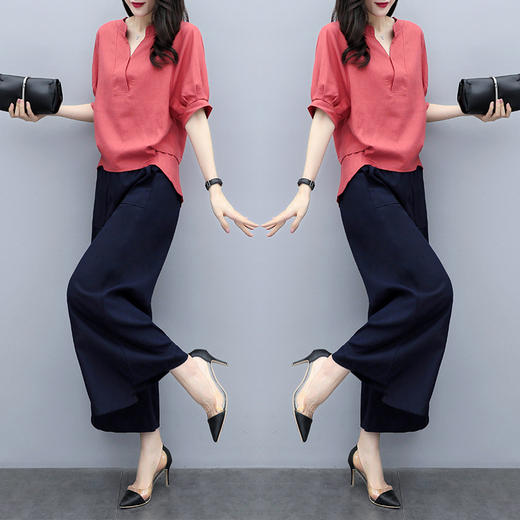 WZNH-7378潮流个性气质休闲短袖时尚两件套装 商品图1