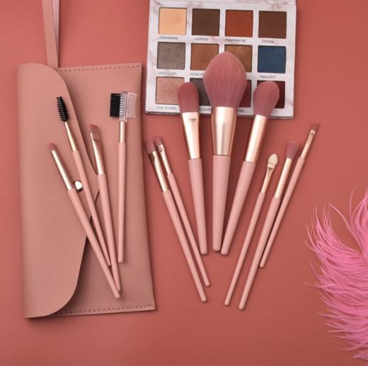 【美妆个护】7支/12支裸粉色化妆刷 美妆工具套装 散粉腮红眼影刷包 商品图0