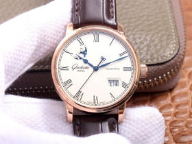 V9格拉苏蒂原创议员1-36-04款，双跳大日历，同步原装尺寸40mm*12mm，配件均通用原装，男士腕表，皮表带，自动机械机芯，透底