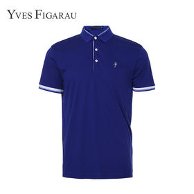 YvesFigarau伊夫·费嘉罗夏季男士简约舒适修身透气商务休闲短袖T恤870825